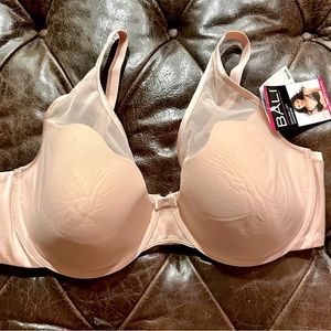 Bali Bra Sheer Sleek Desire Natural Lift Bra 6544 Pink size 40C NWT